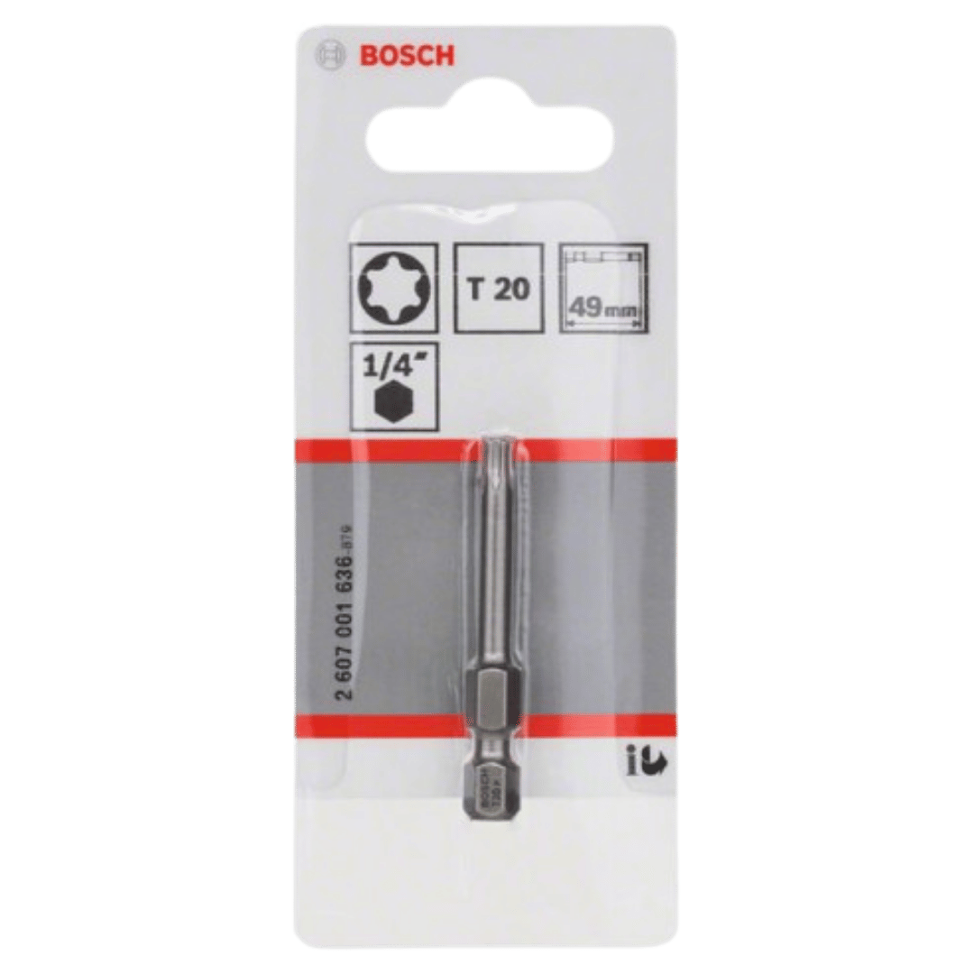 1 EMBOUT T20 49MM 2607001636 Bosch BOSCH 1 EMBOUT T20 49MM 2607001636 - ABMAROC | Vente de matériel de bricolage, jardinage, électroportatif en ligne - Bricolage maroc