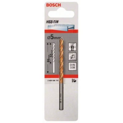 1 FORET HSS-TIN 5,0X52X86MM TOPLINE 2608596701 Bosch BOSCH 1 FORET HSS-TIN 5,0X52X86MM TOPLINE 2608596701 - ABMAROC | Vente de matériel de bricolage, jardinage, électroportatif en ligne - Bricolage maroc