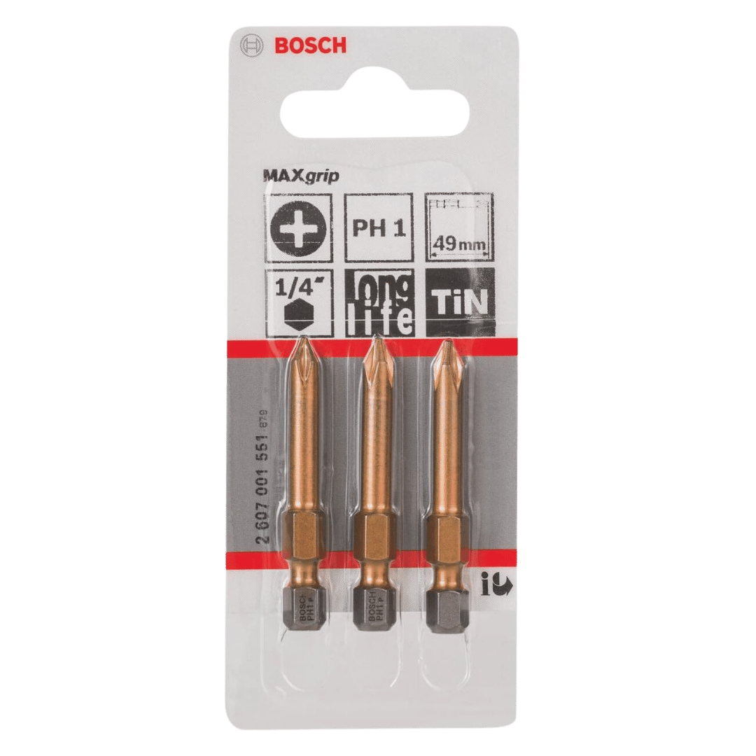 3 Pièces Embouts Max Grip , PH2 Epaisseur, 49mm Longueur Bosch BOSCH 3 Pièces Embouts Max Grip , PH2 Epaisseur, 49mm Longueur - ABMAROC | Vente de matériel de bricolage, jardinage, électroportatif en ligne - Bricolage maroc