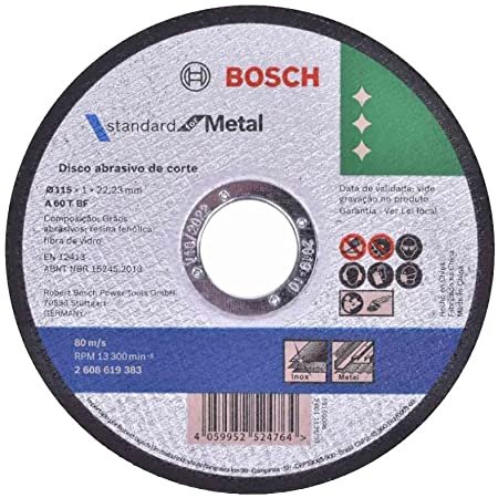 Disque abrasifs a tronconner Standard for metal 115x1mm NEW 2608619383 Bosch BOSCH Disque abrasifs a tronconner Standard for metal 115x1mm NEW 2608619383 - ABMAROC | Vente de matériel de bricolage, jardinage, électroportatif en ligne - Bricolage maroc