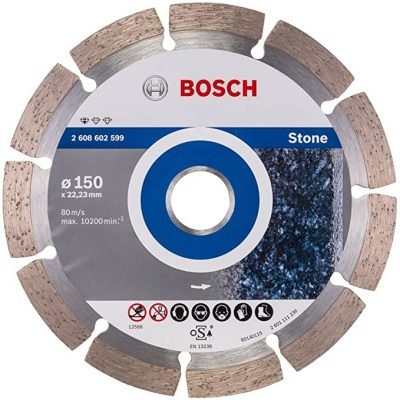 Disque à tronçon diamanté Stand Stone 150 seg 10mm 2608602599 Bosch BOSCH Disque à tronçon diamanté Stand Stone 150 seg 10mm 2608602599 - ABMAROC | Vente de matériel de bricolage, jardinage, électroportatif en ligne - Bricolage maroc