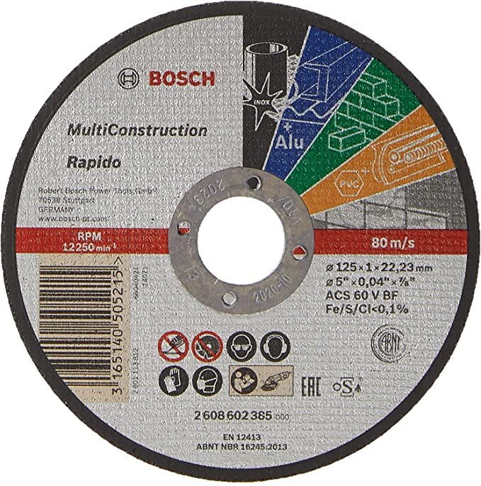 DISQUE A TRONC MULT RAPIDO 125X22X1 mm 2608602385 Bosch BOSCH DISQUE A TRONC MULT RAPIDO 125X22X1 mm 2608602385 - ABMAROC | Vente de matériel de bricolage, jardinage, électroportatif en ligne - Bricolage maroc