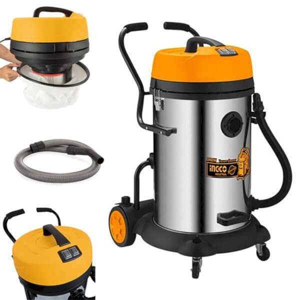 Aspirateur 2x1200W 75L Aspirateur Professionnel INGCO Aspirateur 2x1200W 75L - ABMAROC | Vente de matériel de bricolage, jardinage, électroportatif en ligne - Bricolage maroc