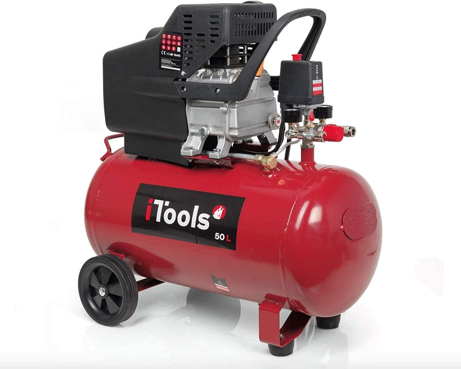 Compresseur d’air 50L ECO 2CV – ITOOLS Vito ITCO50EB Compresseur d'air VITO Compresseur d’air 50L ECO 2CV – ITOOLS Vito ITCO50EB - ABMAROC | Vente de matériel de bricolage, jardinage, électroportatif en ligne - Bricolage maroc