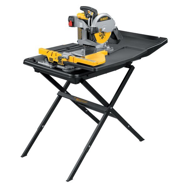 Scie à carrelage “Dewalt” humide 10 pouces pour travaux intensifs avec support 1600W Dewalt DEWALT Scie à carrelage “Dewalt” humide 10 pouces pour travaux intensifs avec support 1600W - ABMAROC | Vente de matériel de bricolage, jardinage, électroportatif en ligne - Bricolage maroc