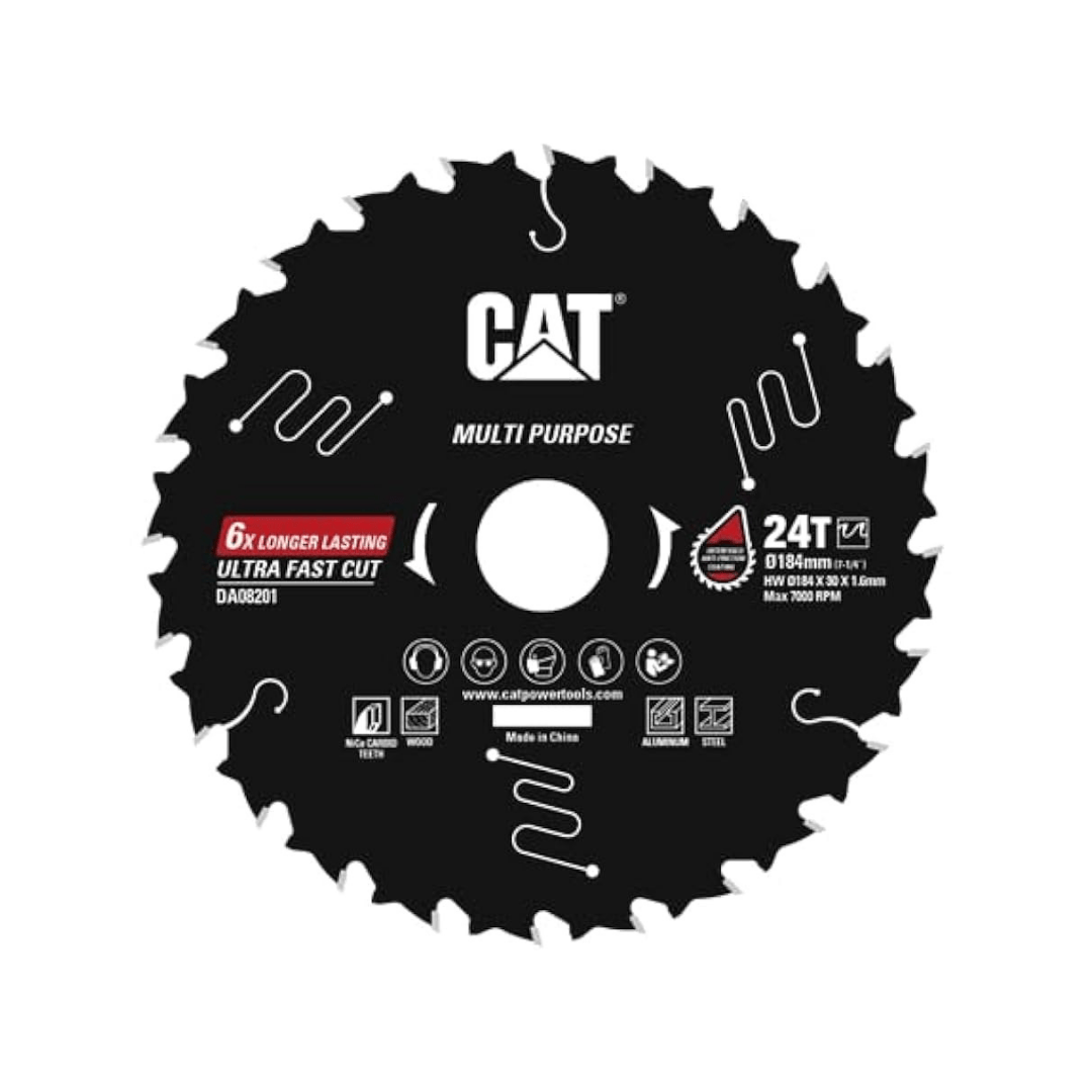 LAME CIRCULAIRE MULTIUSAGE 184X30X1,5 24T COUPE FINE Caterpillar Caterpillar LAME CIRCULAIRE MULTIUSAGE 184X30X1,5 24T COUPE FINE - ABMAROC | Vente de matériel de bricolage, jardinage, électroportatif en ligne - Bricolage maroc