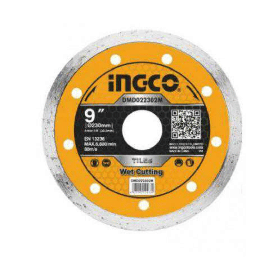 DISQUE DIAMANT A EAU 230MM DMD022302M Disque de coupure INGCO DISQUE DIAMANT A EAU 230MM DMD022302M - ABMAROC | Vente de matériel de bricolage, jardinage, électroportatif en ligne - Bricolage maroc