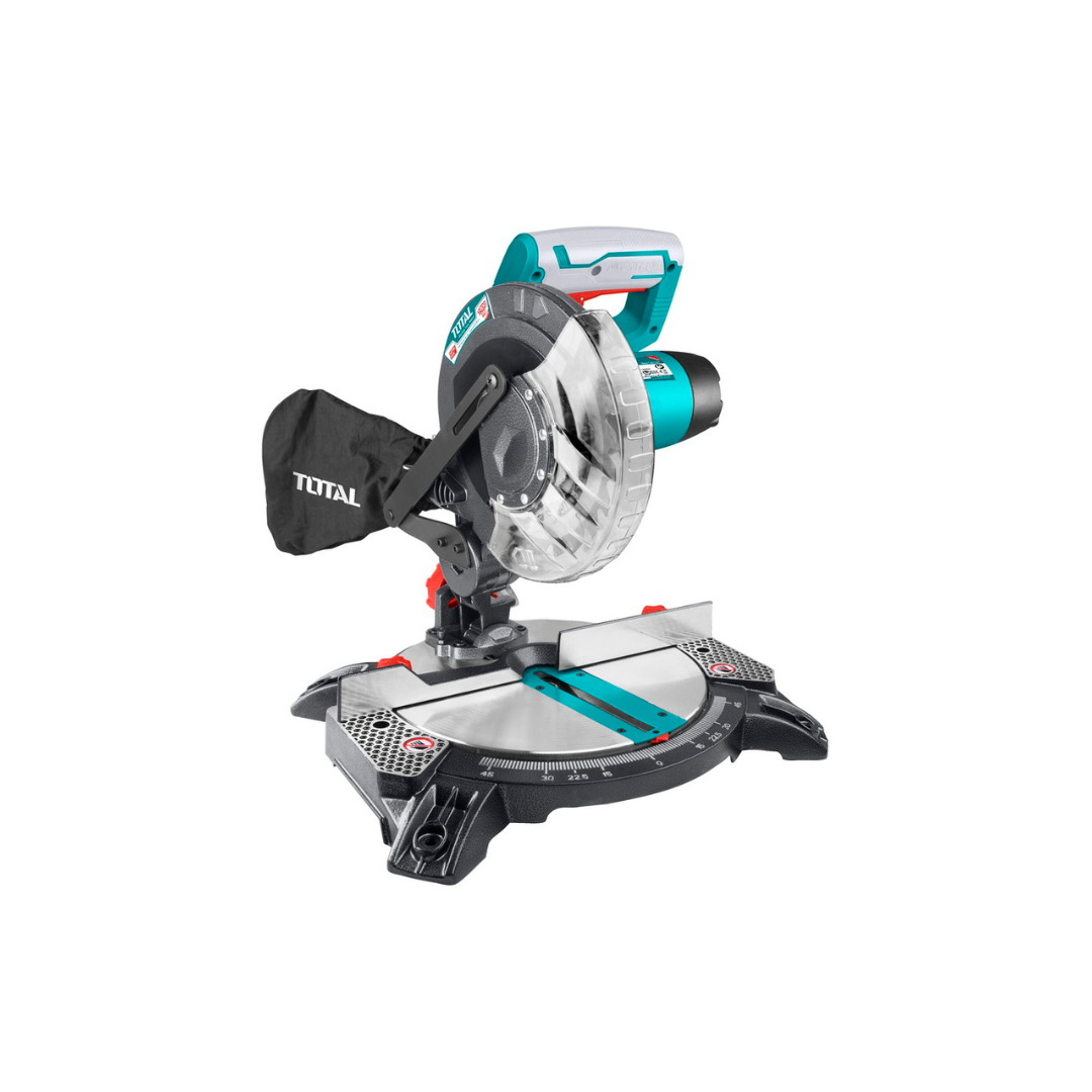 Scie à onglet 1400W 210mm Scie à Onglets TOTAL Scie à onglet 1400W 210mm - ABMAROC | Vente de matériel de bricolage, jardinage, électroportatif en ligne - Bricolage maroc