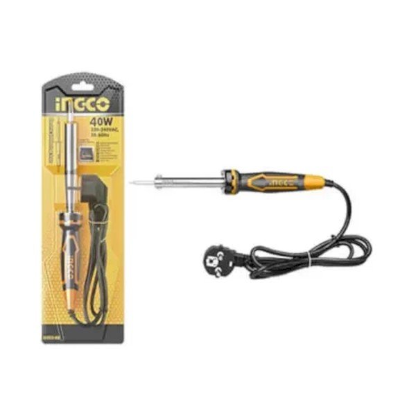 Fer à souder électrique droit 40W SI0248 INGCO INGCO Fer à souder électrique droit 40W SI0248 - ABMAROC | Vente de matériel de bricolage, jardinage, électroportatif en ligne - Bricolage maroc
