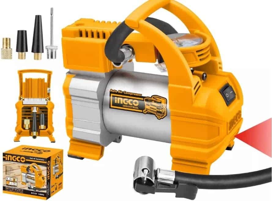 Gonfleur auto INGCO 10bars AAC1408 INGCO INGCO Gonfleur auto INGCO 10bars AAC1408 - ABMAROC | Vente de matériel de bricolage, jardinage, électroportatif en ligne - Bricolage maroc
