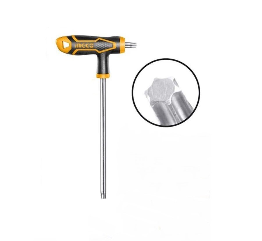 Clé torx à poignée en T 25x100mm Clés INGCO Clé torx à poignée en T 25x100mm - ABMAROC | Vente de matériel de bricolage, jardinage, électroportatif en ligne - Bricolage maroc