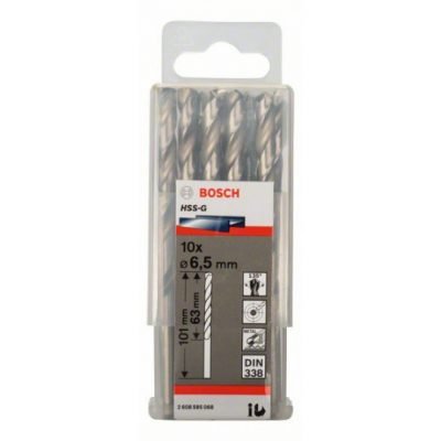 JEU 10 FORET A METAUX HSS-G 6,5X63X101 2608595068 Bosch BOSCH JEU 10 FORET A METAUX HSS-G 6,5X63X101 2608595068 - ABMAROC | Vente de matériel de bricolage, jardinage, électroportatif en ligne - Bricolage maroc