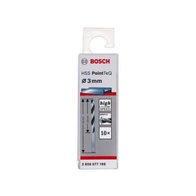JEU 10 Forets à métaux HSS PointTeQ 3.0mm 2608577198 Bosch BOSCH JEU 10 Forets à métaux HSS PointTeQ 3.0mm 2608577198 - ABMAROC | Vente de matériel de bricolage, jardinage, électroportatif en ligne - Bricolage maroc
