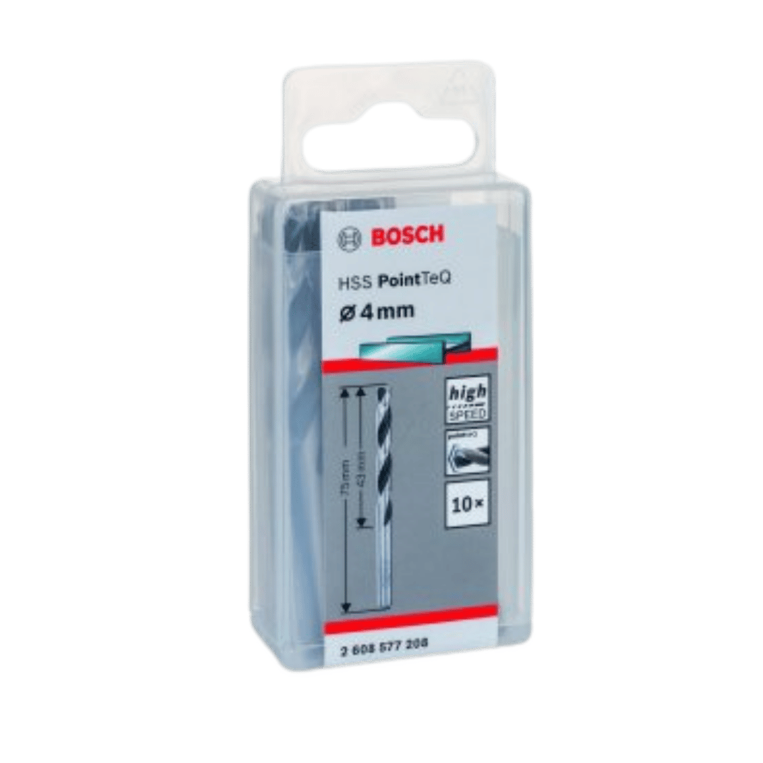 JEU 10 Forets à métaux HSS PointTeQ 4.0mm 2608577208 Bosch BOSCH JEU 10 Forets à métaux HSS PointTeQ 4.0mm 2608577208 - ABMAROC | Vente de matériel de bricolage, jardinage, électroportatif en ligne - Bricolage maroc
