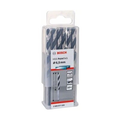 JEU 10 Forets à métaux HSS PointTeQ 6.5mm 2608577233 Bosch BOSCH JEU 10 Forets à métaux HSS PointTeQ 6.5mm 2608577233 - ABMAROC | Vente de matériel de bricolage, jardinage, électroportatif en ligne - Bricolage maroc