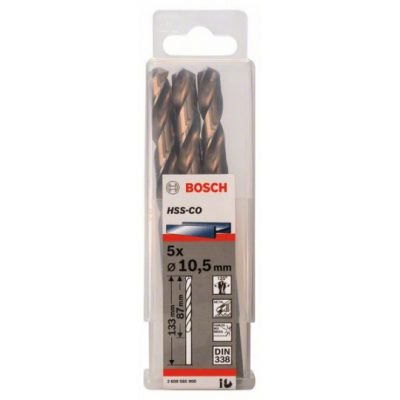 JEU 5 FORETS HSS-CO 10,5X87X133MM STANDARD 2608585900 Bosch BOSCH JEU 5 FORETS HSS-CO 10,5X87X133MM STANDARD 2608585900 - ABMAROC | Vente de matériel de bricolage, jardinage, électroportatif en ligne - Bricolage maroc