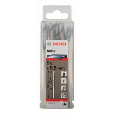 JEU 5 FORETS HSS-G 8,5X75X117MM 2608595073 Bosch BOSCH JEU 5 FORETS HSS-G 8,5X75X117MM 2608595073 - ABMAROC | Vente de matériel de bricolage, jardinage, électroportatif en ligne - Bricolage maroc