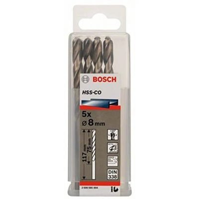 JEU 5 Forets à métaux rectifiés HSS-Co, DIN 338 – 8 x 75 x 117 mm – 2608585894 Bosch BOSCH JEU 5 Forets à métaux rectifiés HSS-Co, DIN 338 – 8 x 75 x 117 mm – 2608585894 - ABMAROC | Vente de matériel de bricolage, jardinage, électroportatif en ligne - Bricolage maroc