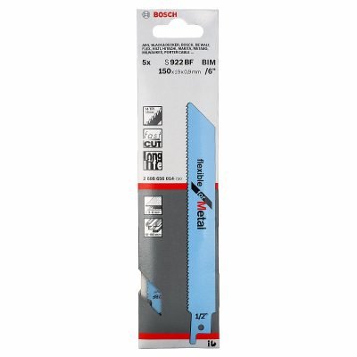 Jeu 5 Lame scie sabre S922BF/Flexible for Metal 2608656014 Accessoires menuiserie BOSCH Jeu 5 Lame scie sabre S922BF/Flexible for Metal 2608656014 - ABMAROC | Vente de matériel de bricolage, jardinage, électroportatif en ligne - Bricolage maroc