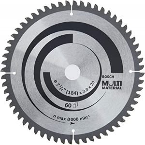 LAME CIRCUL 7 1/4″/184x2x20 T60 Multi Material 2608642193 Accessoires menuiserie BOSCH LAME CIRCUL 7 1/4″/184x2x20 T60 Multi Material 2608642193 - ABMAROC | Vente de matériel de bricolage, jardinage, électroportatif en ligne - Bricolage maroc