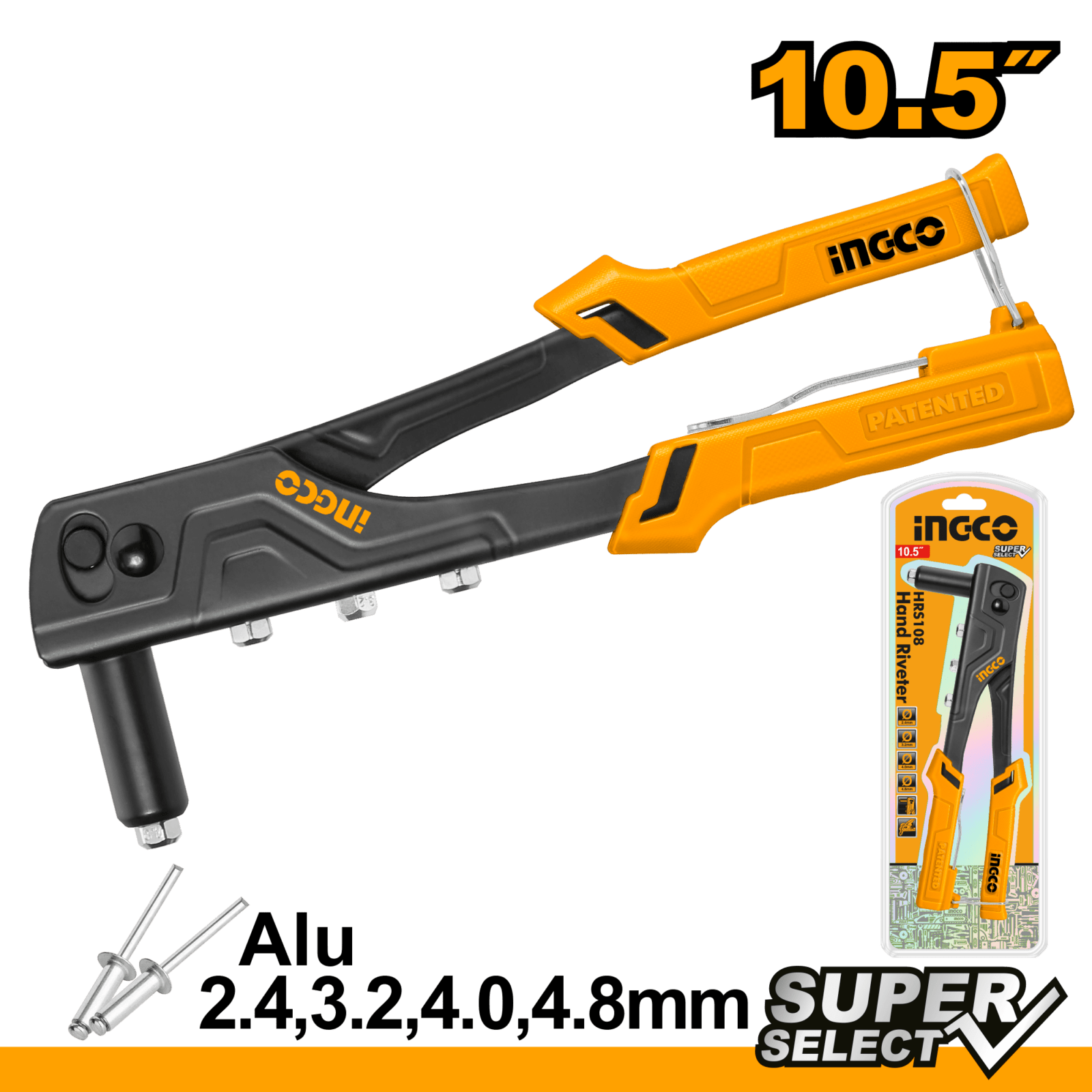 Riveteuse manuelle INGCO HRS108 INGCO INGCO Riveteuse manuelle INGCO HRS108 - ABMAROC | Vente de matériel de bricolage, jardinage, électroportatif en ligne - Bricolage maroc