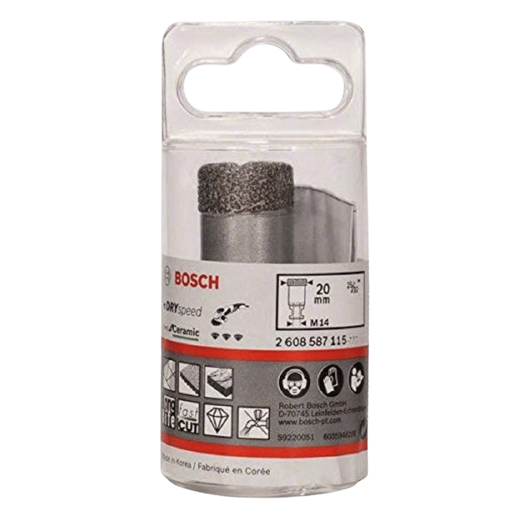 SCIE TREPAN DIAMANT 20MM A SEC MEULEUSE 2608587115 Accessoires menuiserie BOSCH SCIE TREPAN DIAMANT 20MM A SEC MEULEUSE 2608587115 - ABMAROC | Vente de matériel de bricolage, jardinage, électroportatif en ligne - Bricolage maroc