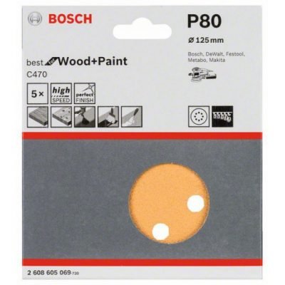 Sanding Sheet BfWP,125mm,G80,5x 2608605069 Abrasifs Plateaux et autres BOSCH Sanding Sheet BfWP,125mm,G80,5x 2608605069 - ABMAROC | Vente de matériel de bricolage, jardinage, électroportatif en ligne - Bricolage maroc