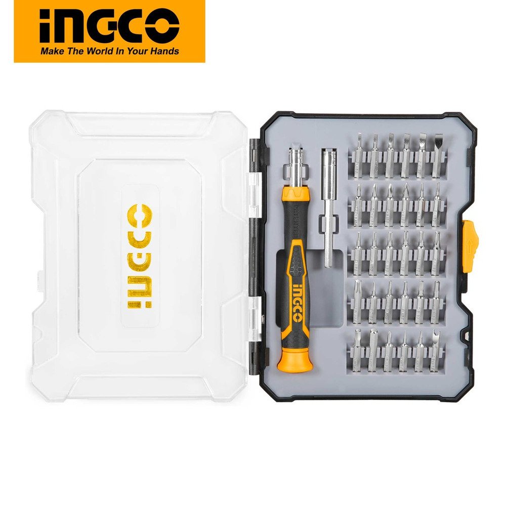 Set de 32 embouts de tournevis + manche HKSDB0348 Embouts de Vissage INGCO Set de 32 embouts de tournevis + manche HKSDB0348 - ABMAROC | Vente de matériel de bricolage, jardinage, électroportatif en ligne - Bricolage maroc