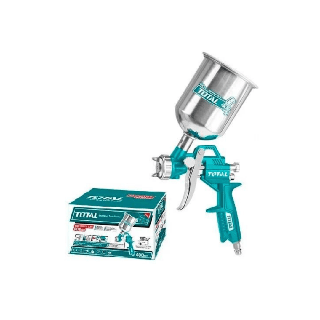 Pistolet à peinture 400cc-1.5mm Outils pneumatiques TOTAL Pistolet à peinture 400cc-1.5mm - ABMAROC | Vente de matériel de bricolage, jardinage, électroportatif en ligne - Bricolage maroc