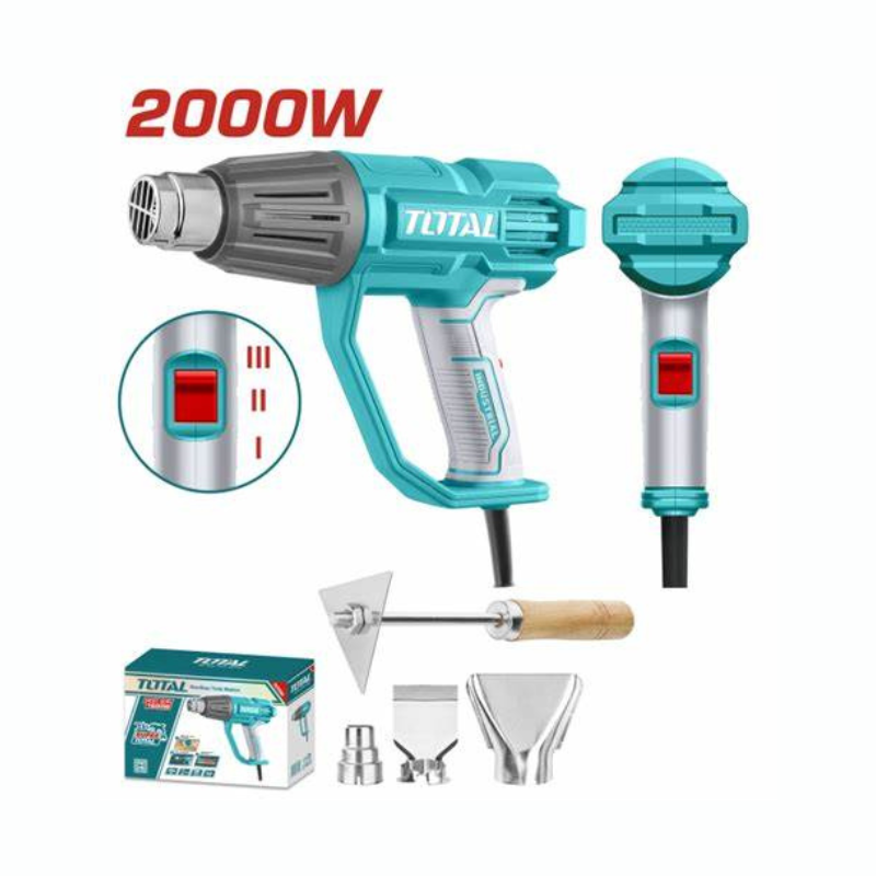 Pistolet à air chaud 2000W Pistolets TOTAL Pistolet à air chaud 2000W - ABMAROC | Vente de matériel de bricolage, jardinage, électroportatif en ligne - Bricolage maroc
