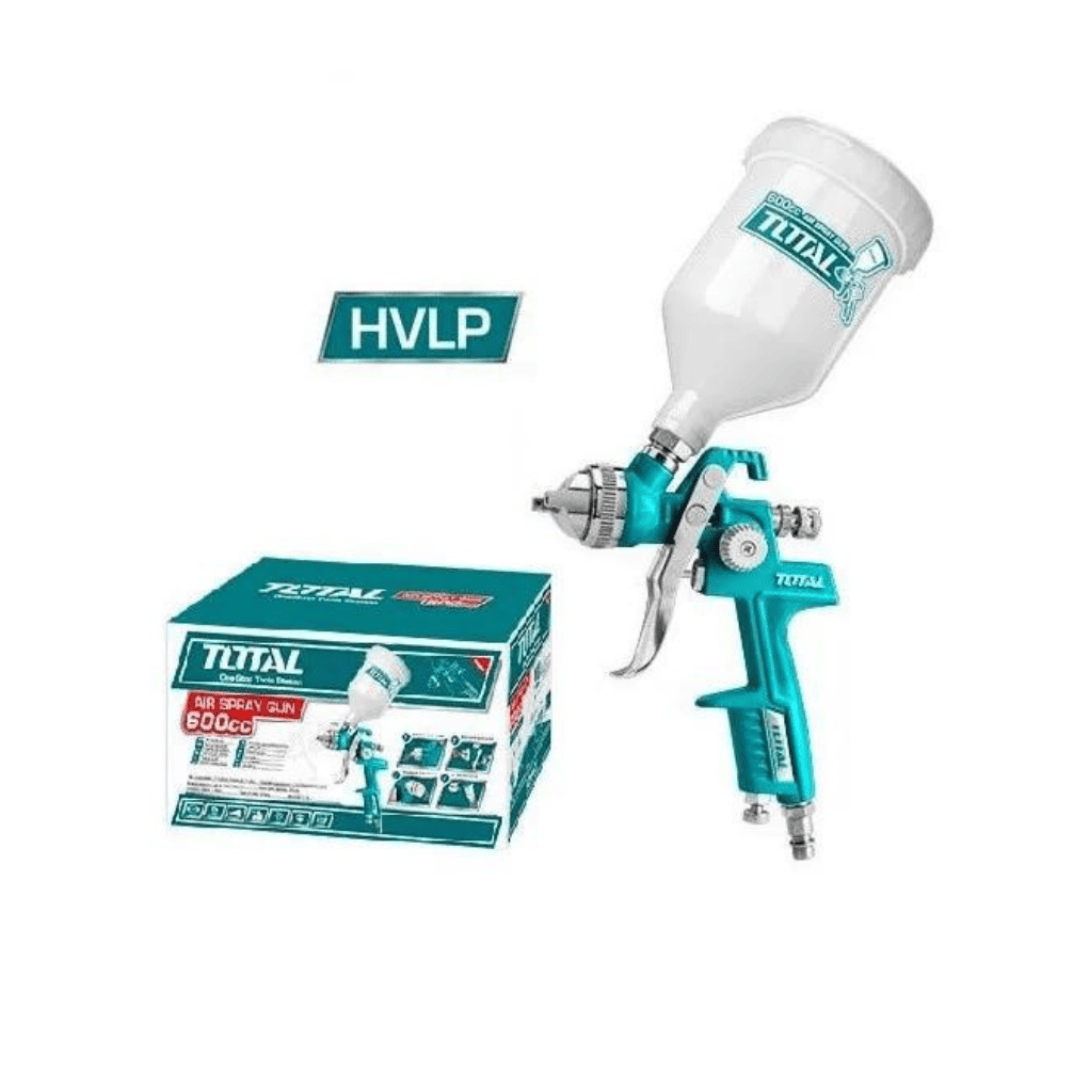 Pistolet HVLP 600cc-1,4 mm/180-250 mm Outils pneumatiques TOTAL Pistolet HVLP 600cc-1,4 mm/180-250 mm - ABMAROC | Vente de matériel de bricolage, jardinage, électroportatif en ligne - Bricolage maroc