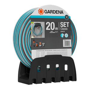 Tuyau Classic Gardena 20m + Porte Tuyau Mur Arrosage & Tuyaux GARDENA Tuyau Classic Gardena 20m + Porte Tuyau Mur - ABMAROC | Vente de matériel de bricolage, jardinage, électroportatif en ligne - Bricolage maroc