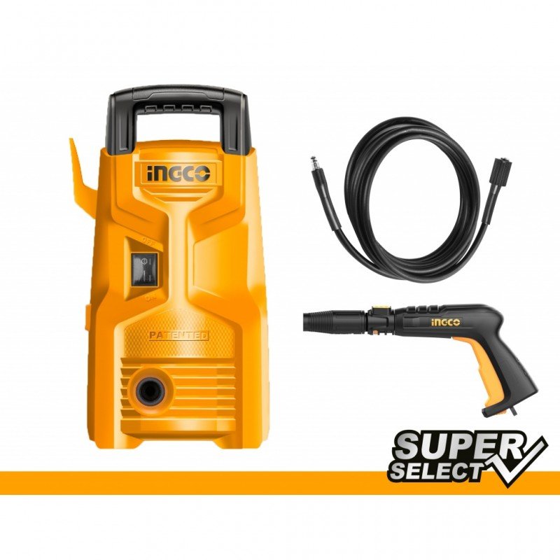 Nettoyeur haute pression 90Bars 1200W SS INGCO INGCO Nettoyeur haute pression 90Bars 1200W SS - ABMAROC | Vente de matériel de bricolage, jardinage, électroportatif en ligne - Bricolage maroc