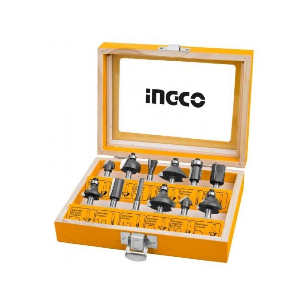 Coffret de fraises à affleurer 8mm Fraises INGCO Coffret de fraises à affleurer 8mm - ABMAROC | Vente de matériel de bricolage, jardinage, électroportatif en ligne - Bricolage maroc