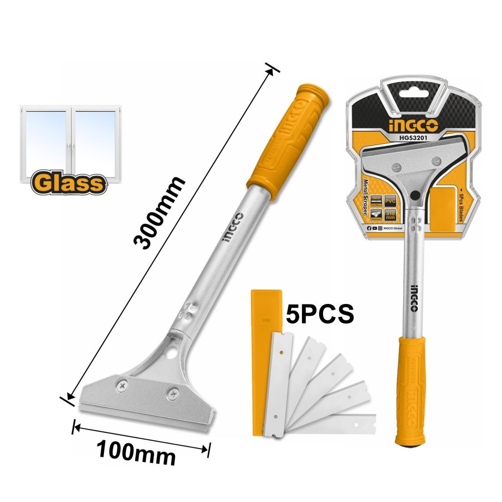 GRATTOIR en aluminium 6 lames HGS3201 INGCO INGCO GRATTOIR en aluminium 6 lames HGS3201 - ABMAROC | Vente de matériel de bricolage, jardinage, électroportatif en ligne - Bricolage maroc