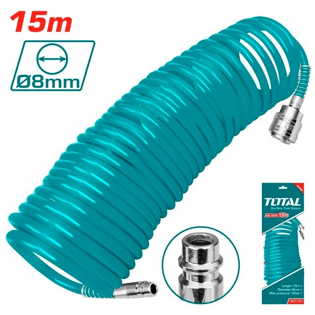 Tuyau d’air 15M TOTAL Arrosage & Tuyaux TOTAL Tuyau d’air 15M TOTAL - ABMAROC | Vente de matériel de bricolage, jardinage, électroportatif en ligne - Bricolage maroc