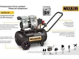 COMPRESSEUR A AIR NUAIR SILENCIEUX SILTEK+ 50L 1,3 HP 59 Db B2DC2G4NUA