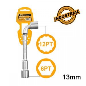 Clé à douille coudée en L 13mm Clés INGCO Clé à douille coudée en L 13mm - ABMAROC | Vente de matériel de bricolage, jardinage, électroportatif en ligne - maroc Bricolage Clé à douille coudée en L 13mm HWL1308