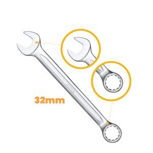 Clé mixte 32mm HCSPA321 Clés INGCO Clé mixte 32mm HCSPA321 - ABMAROC | Vente de matériel de bricolage, jardinage, électroportatif en ligne - maroc Bricolage Clé mixte 32mm HCSPA321