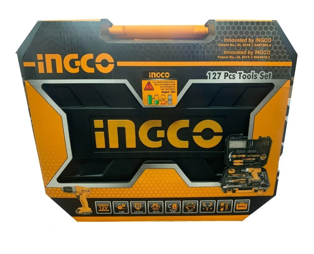 Boite à outils visseuse 12V + 126 accessoires Boîte à outils INGCO Boite à outils visseuse 12V + 126 accessoires - ABMAROC | Vente de matériel de bricolage, jardinage, électroportatif en ligne - maroc Bricolage Coffret visseuse 12V + 126 outils/accessoires