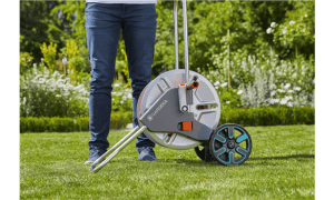 Dévidoir Gardena sans fléxible sur roues CleverRoll M Metal