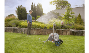 Dévidoir Gardena sur roues CleverRoll M Metal équipé (1/2″) 13 mm 20 m