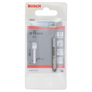 Fraise à noyer conique HSS queue cylindrique cinq taillants 90° Ø 6 mm 2608597500