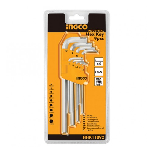 Clés mâles Hex Extra long Set de 9 pièces 1.5-10mm HHK12092