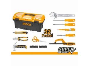 Ingco Ensemble d'outils à main 32 pièces avec boîte à outils HKTHP10321