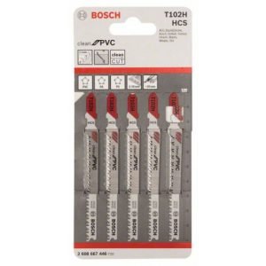 JEU DE 5 LAMES SCIE SAUTEUSES T102H 2608667446 Accessoires menuiserie BOSCH JEU DE 5 LAMES SCIE SAUTEUSES T102H 2608667446 - ABMAROC | Vente de matériel de bricolage, jardinage, électroportatif en ligne - maroc Bricolage JEU DE 5 LAMES SCIE SAUTEUSES T102H 2608667446