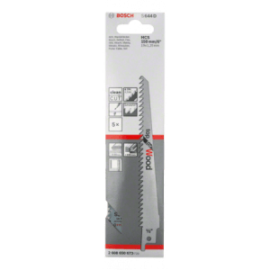 Jeu 5 Lame de scie sabre S 644 D – Top for Wood 2608650673 Accessoires menuiserie BOSCH Jeu 5 Lame de scie sabre S 644 D – Top for Wood 2608650673 - ABMAROC | Vente de matériel de bricolage, jardinage, électroportatif en ligne - maroc Bricolage Jeu 5 Lame de scie sabre S 644 D - Top for Wood 2608650673