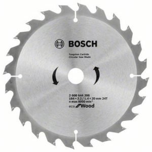 LAME CIRCUL 184×2.2/1.4×20 24T Eco Wood 2608644398 Accessoires menuiserie BOSCH LAME CIRCUL 184×2.2/1.4×20 24T Eco Wood 2608644398 - ABMAROC | Vente de matériel de bricolage, jardinage, électroportatif en ligne - maroc Bricolage LAME CIRCUL 184x2.2/1.4x20 24T Eco Wood 2608644398