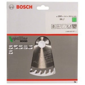 LAME CIRCUL.OPTILINE 160X20/16 LC2,6 D36 2608640597 Accessoires menuiserie BOSCH LAME CIRCUL.OPTILINE 160X20/16 LC2,6 D36 2608640597 - ABMAROC | Vente de matériel de bricolage, jardinage, électroportatif en ligne - maroc Bricolage LAME CIRCUL.OPTILINE 160X20/16 LC2,6 D36 2608640597