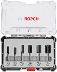 Lot de 6 Fraise à rainurer en bois pour défonceuse avec tige de 6 mm 2607017465